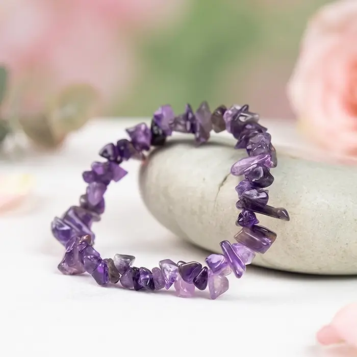 Amethyst Chips Bracelet Stretchable