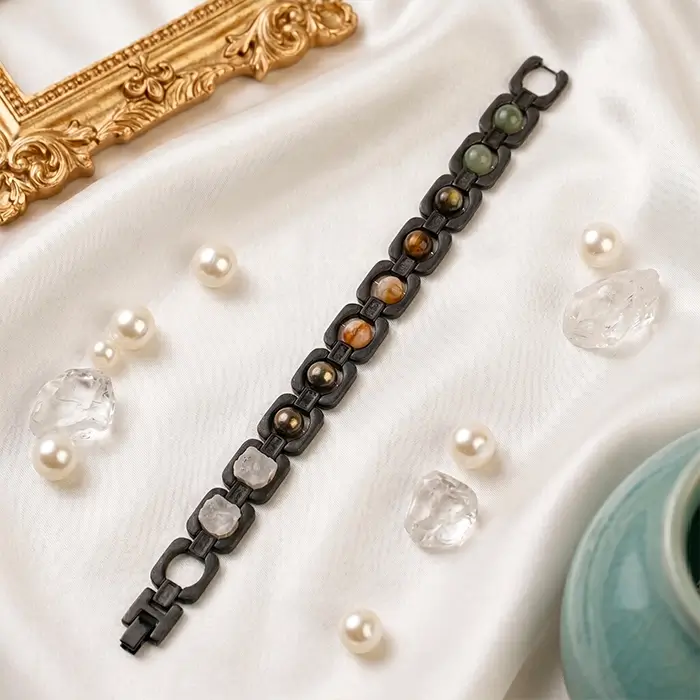Metal Dhan Yog Bracelet - Black